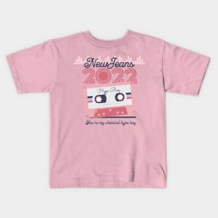 NewJeans Hype boys cassette tape typography text pink Morcaworks Kids T-Shirt